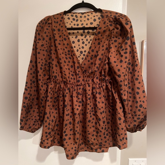 Leopard print maternity blouse - Picture 1 of 1